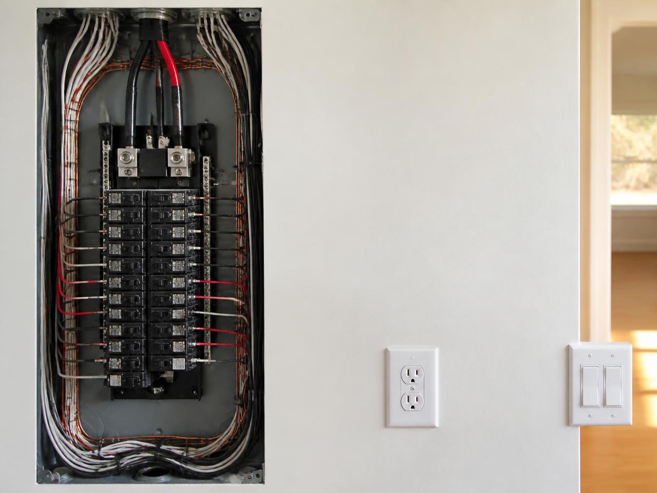 Electrical installation work by Niker Construction, LLC